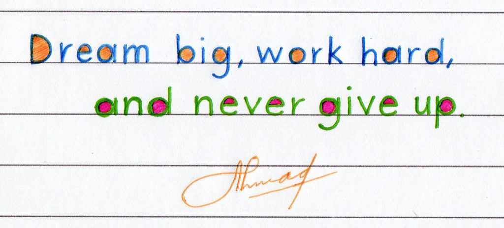 print handwriting